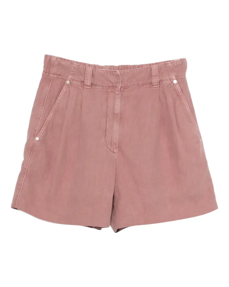 Brunello Cucinelli garment-dyed pleated shorts - Rosa Rosa
