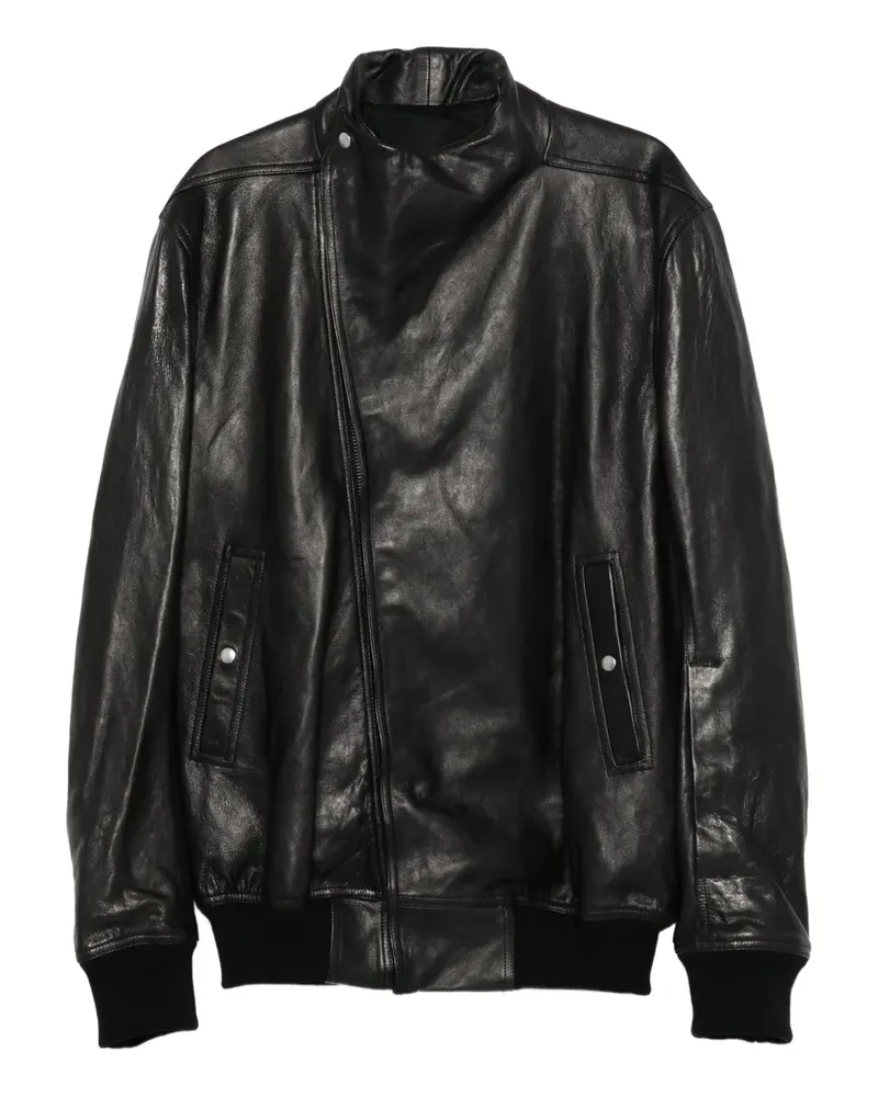 Rick Owens Lederjacke mit Reißverschluss - Schwarz Schwarz