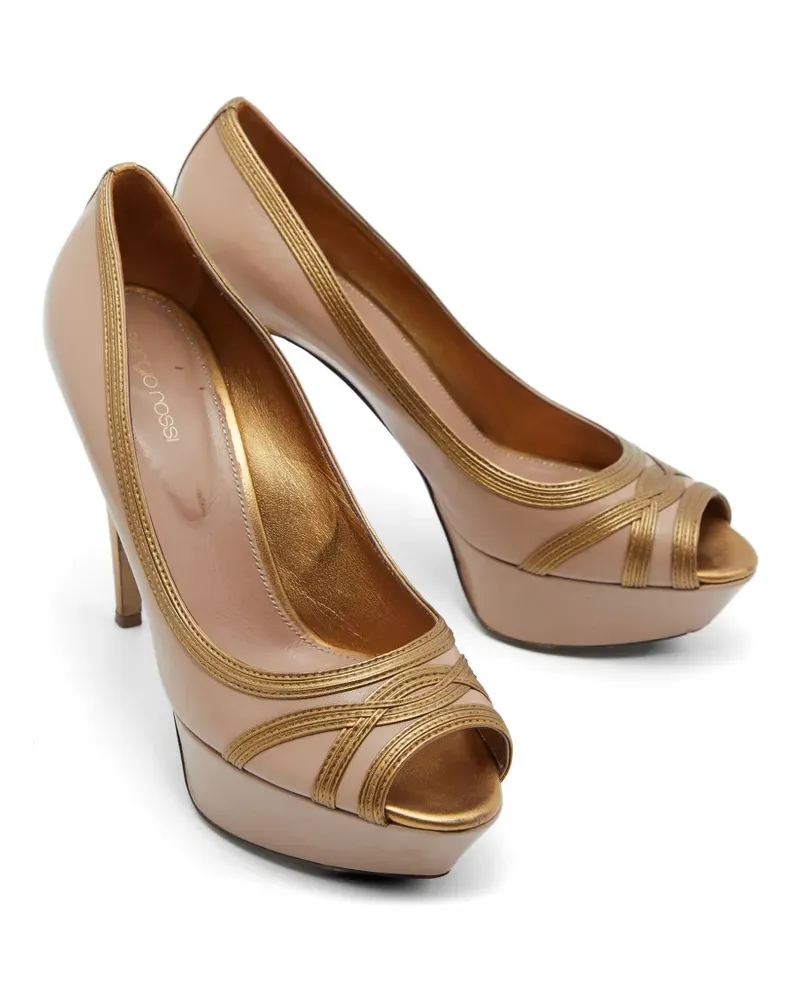 Sergio Rossi Peeptoe-Pumps mit Plateau - Rosa Rosa