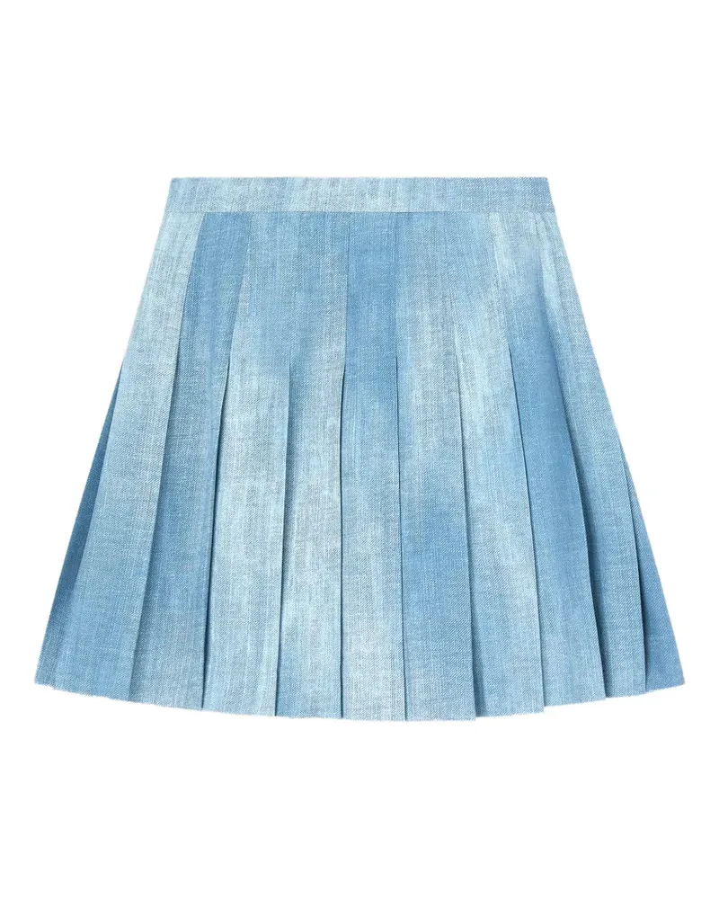 Ermanno Scervino pleated marocain mini skirt - Blau Blau