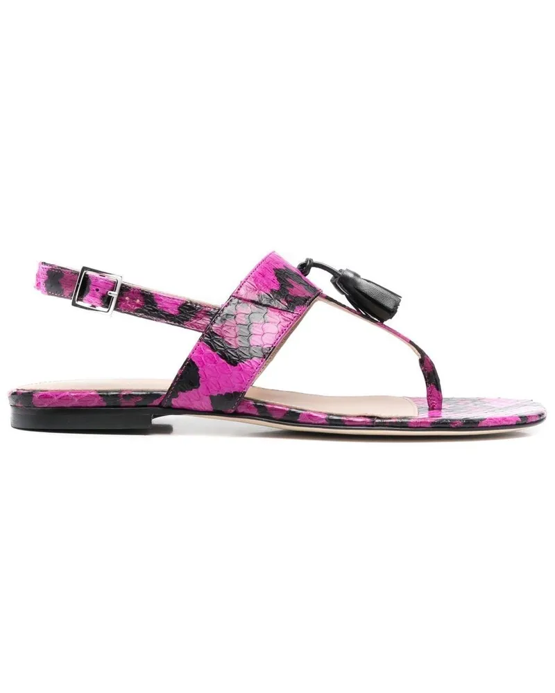 Scarosso Sandalen mit Schlangen-Optik - Rosa Rosa