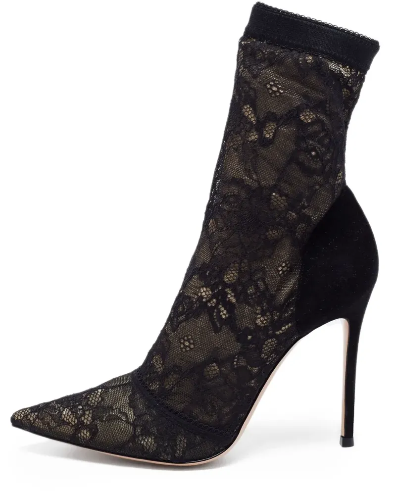 Gianvito Rossi Stiefeletten aus Leder 115mm - Schwarz Schwarz