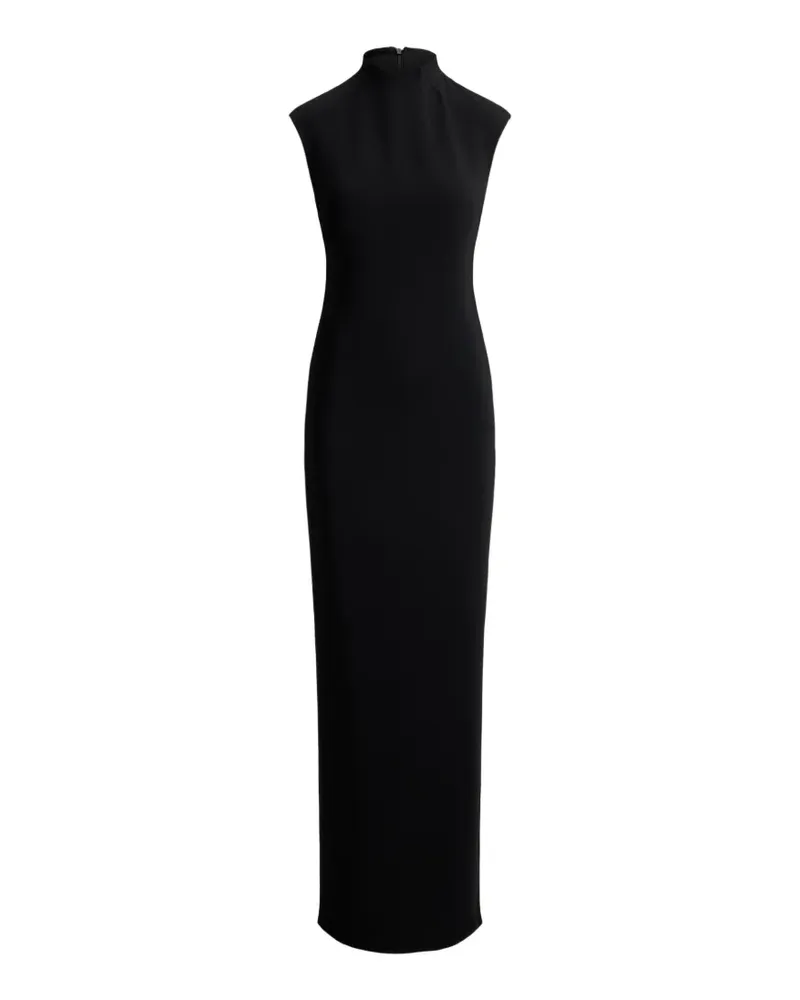 Ralph Lauren Cady-Maxikleid mit Stehkragen - Schwarz Schwarz