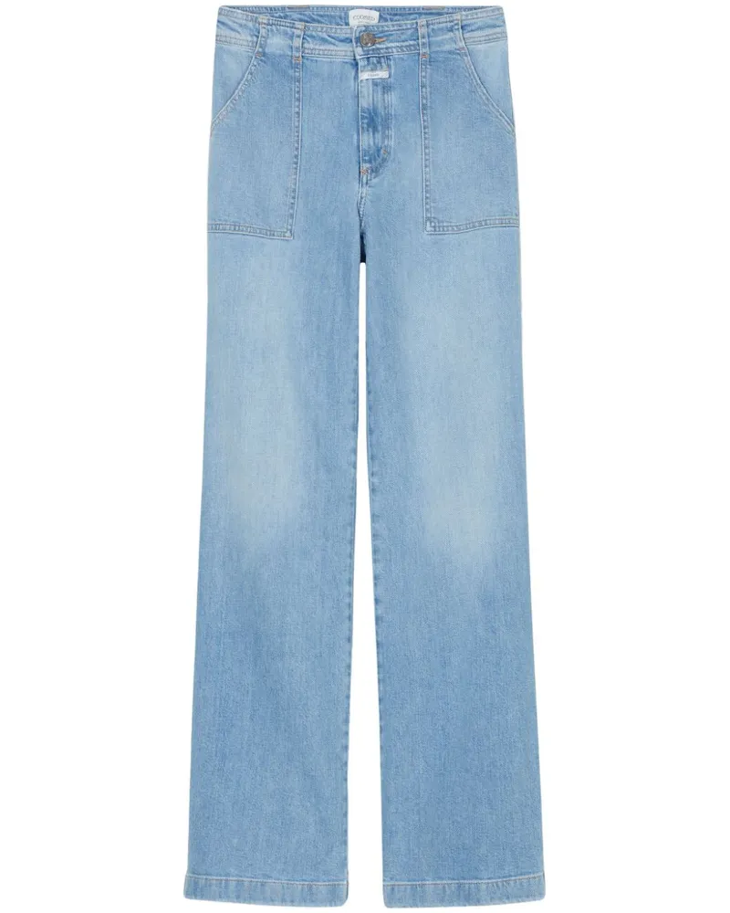 Closed Straight-Leg-Jeans mit hohem Bund - Blau Blau