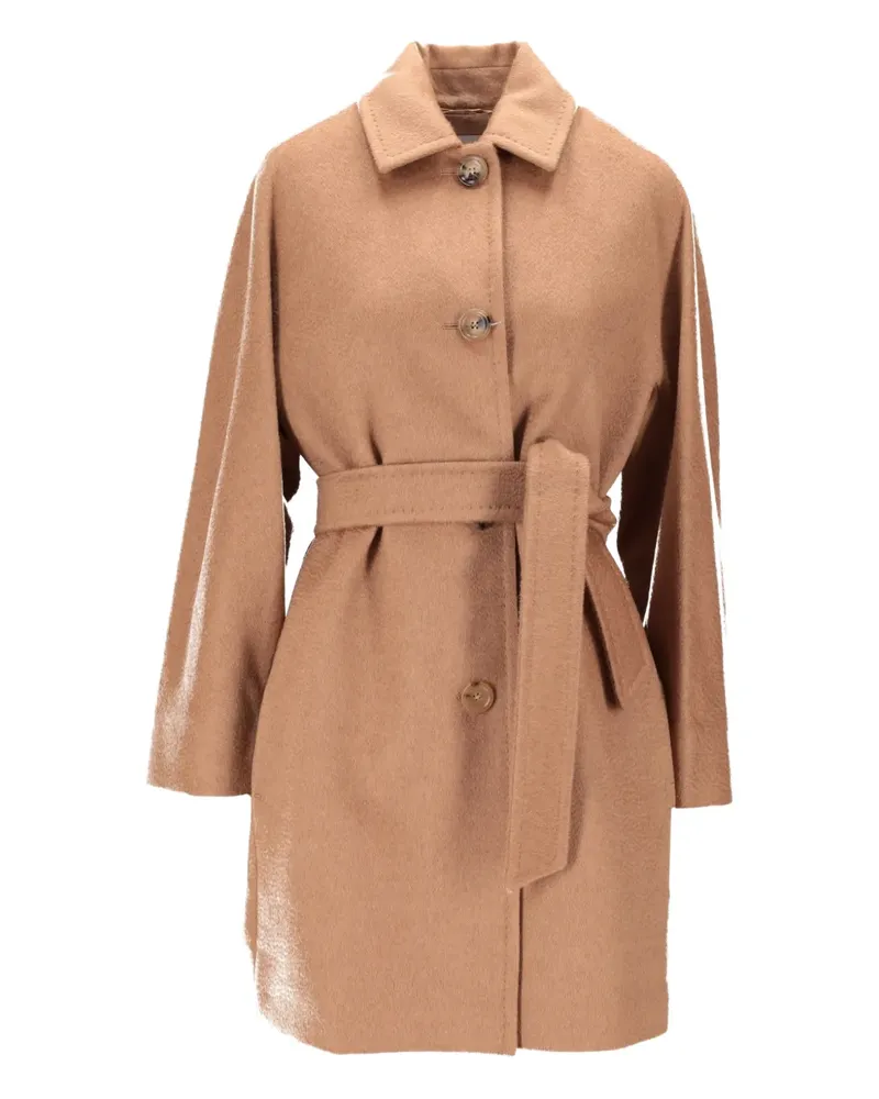 Max Mara Mantel mit Gürtel - Nude Nude