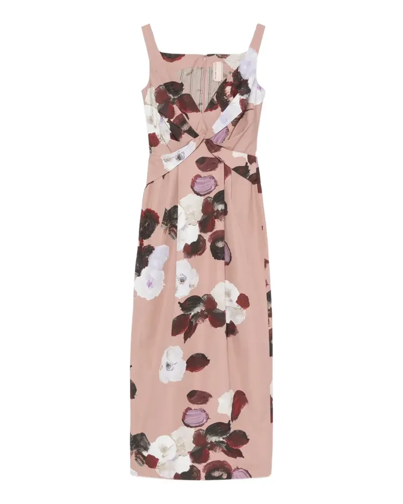 Antonio Marras floral-print twist-detail dress - Rosa Rosa