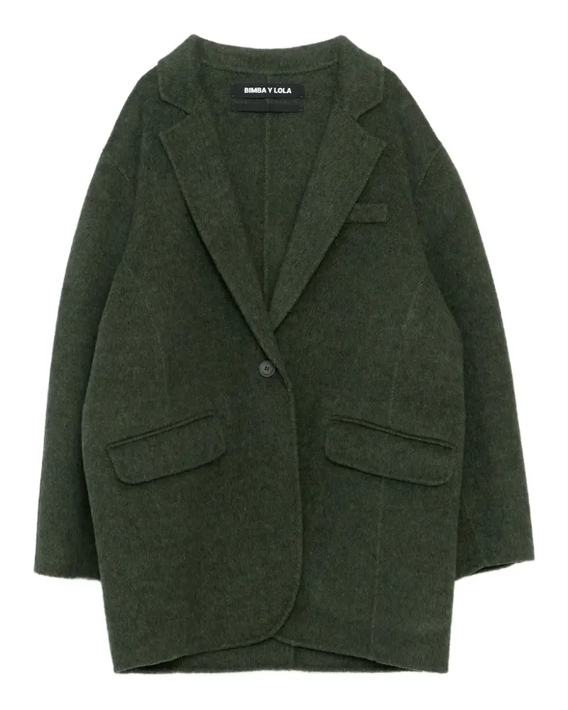 BIMBA Y LOLA Khakifarbener doppelreihiger Doubleface-Mantel im Tailoring-Stil - Grün Grün