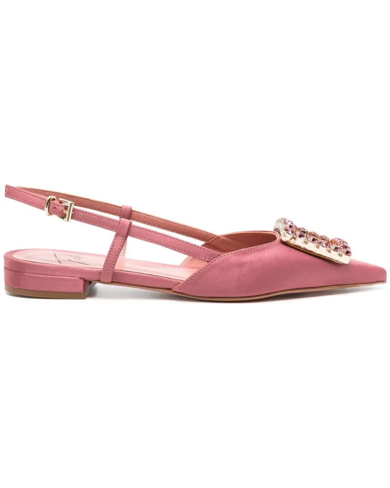 FESTA Milano Lavanda Ballerinas mit Kristallschnalle - Rosa Rosa