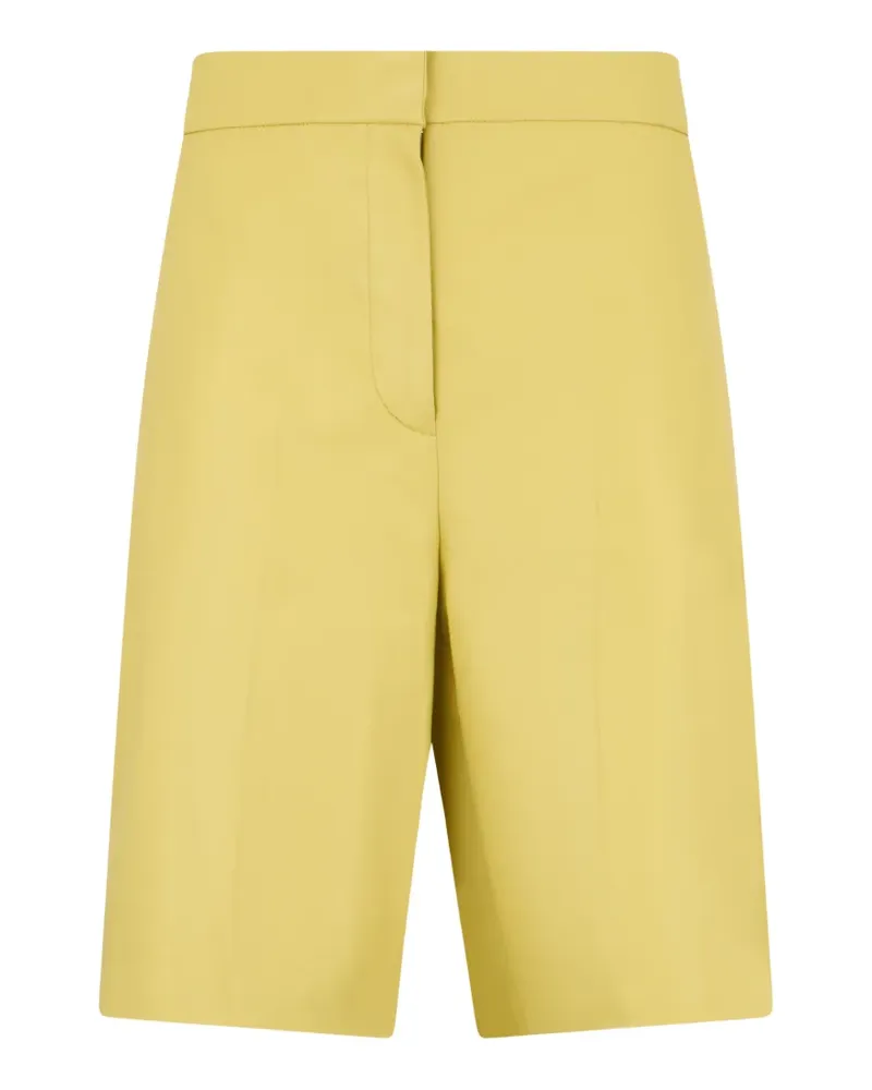 Fabiana Filippi mid-rise leather shorts - Gelb Gelb