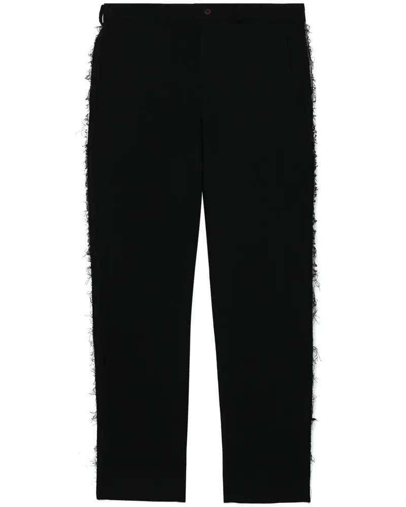 Comme des Garçons Halbhohe Straight-Leg-Hose - Schwarz Schwarz
