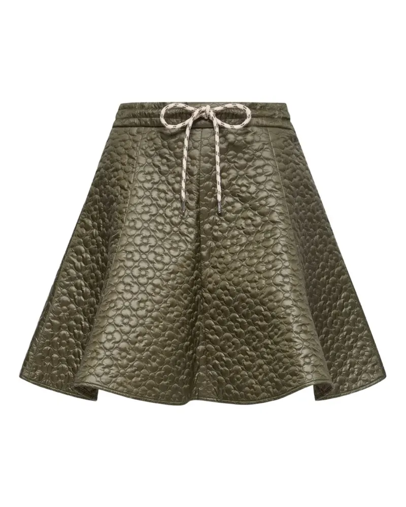 Moncler Minirock mit Blumensteppung - Grün Grün