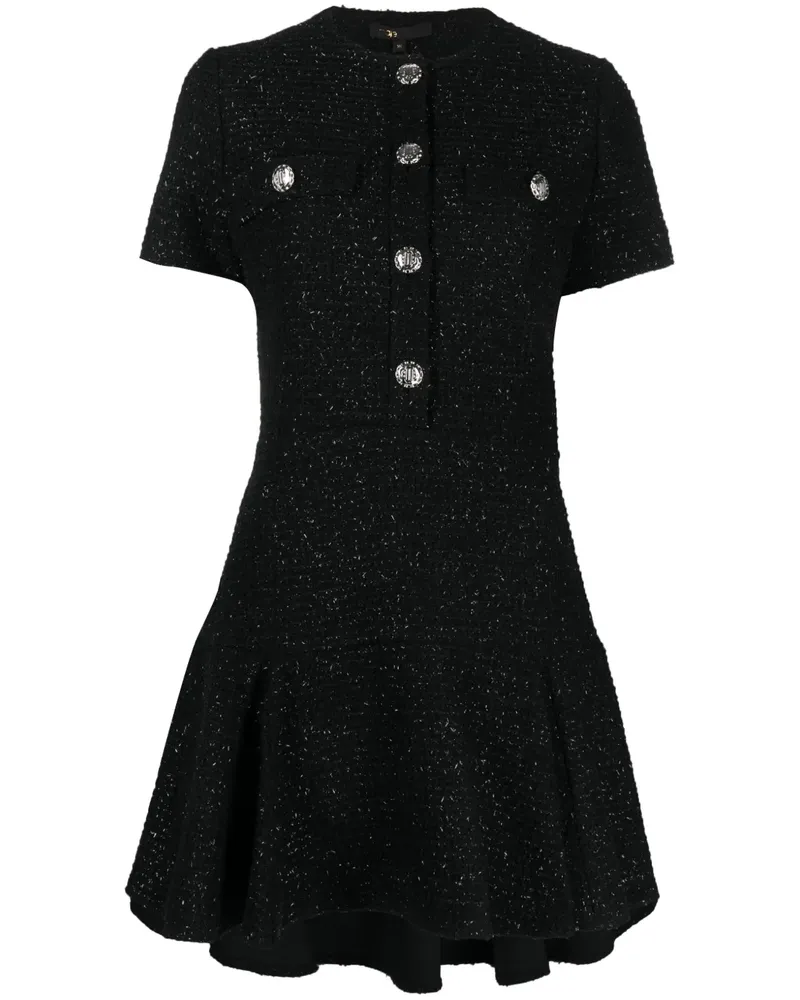 Maje Kleid mit Zierknöpfen - Schwarz Schwarz