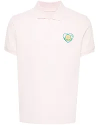 Moncler Poloshirt mit Logo-Stickerei Rosa