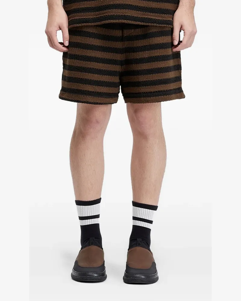 Osklen Gestrickte Shorts mit Streifen - Braun Braun
