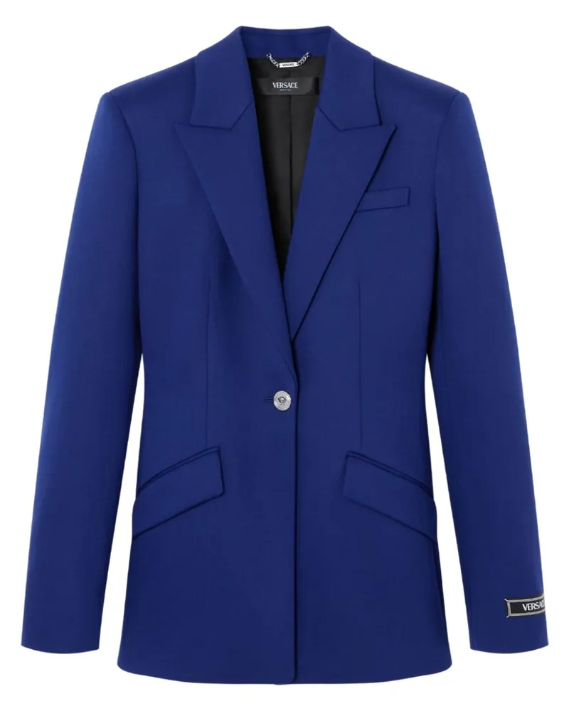 Versace Einreihiger DV Blazer - Blau Blau