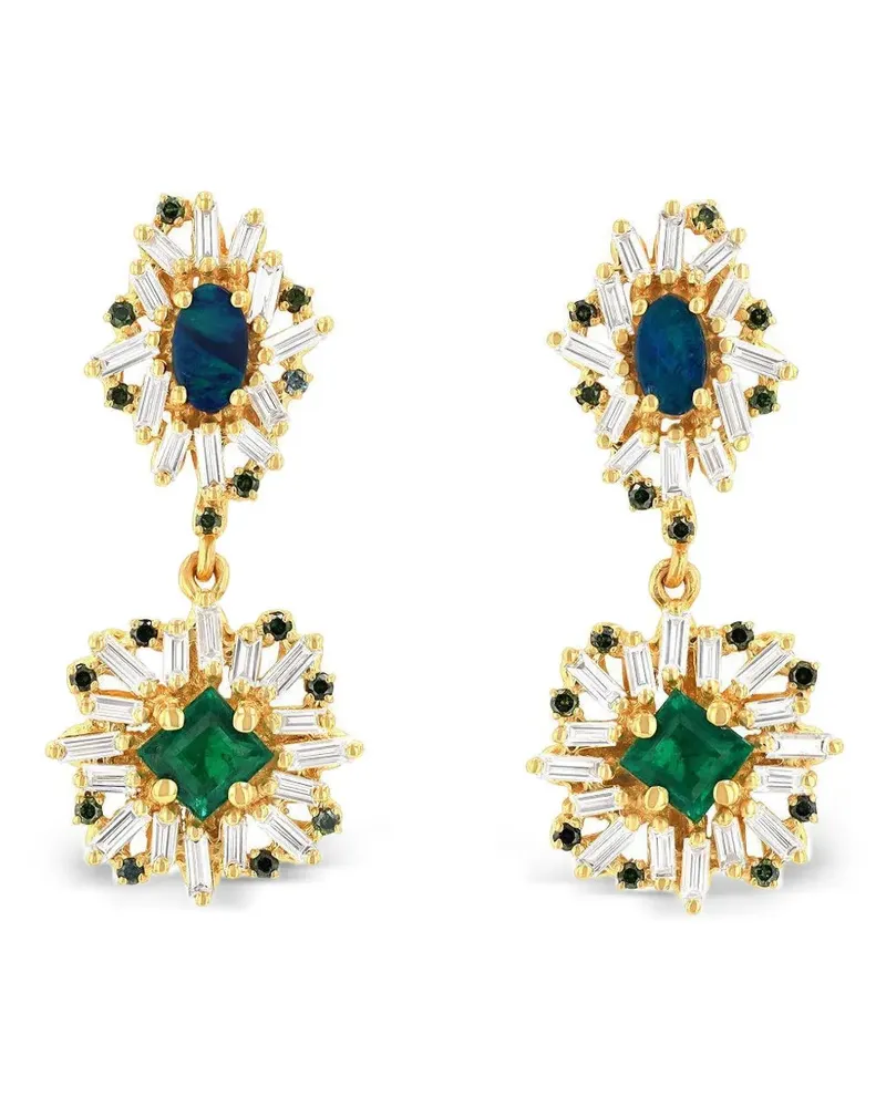 Suzanne Kalan Ohrringe mit Opal und Smaragd - Gold Gold