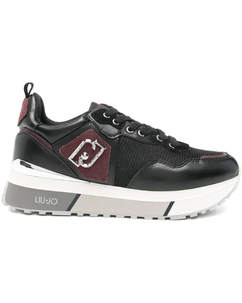 Liu Jo logo-plaque sneakers - Schwarz Schwarz