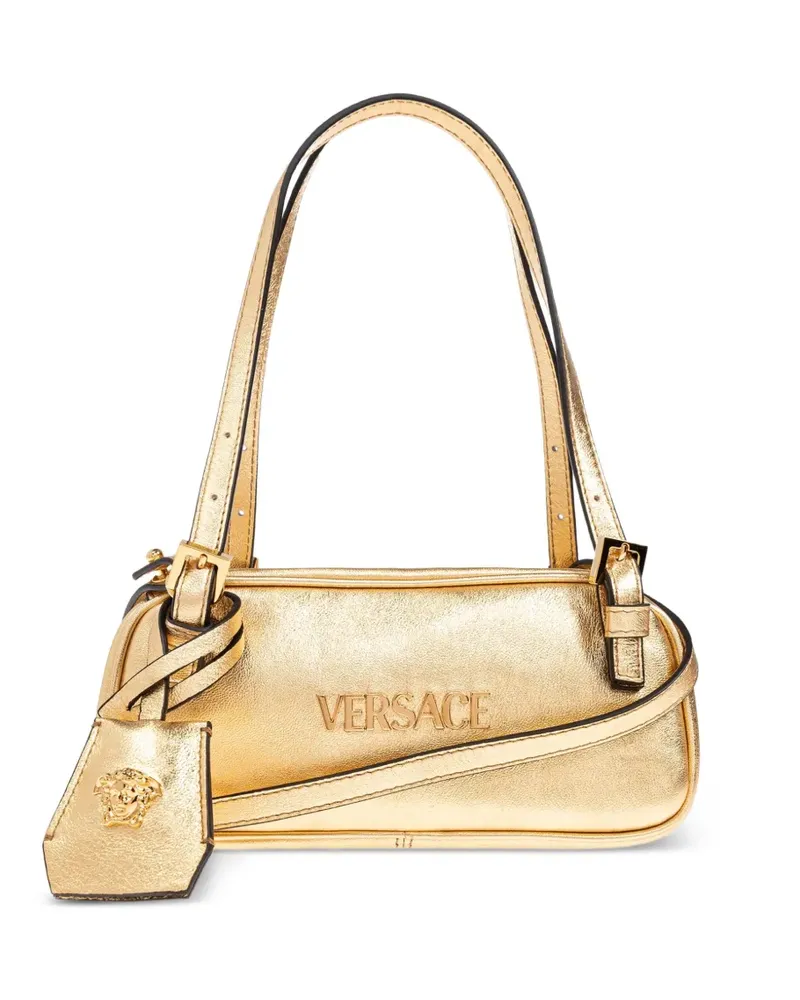 Versace Schultertasche im Metallic-Look - Gold Gold