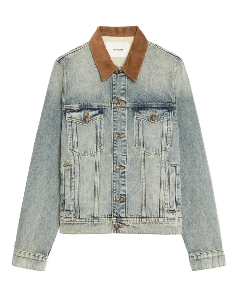 Zadig & Voltaire Jeansjacke mit Cordkragen - Blau Blau