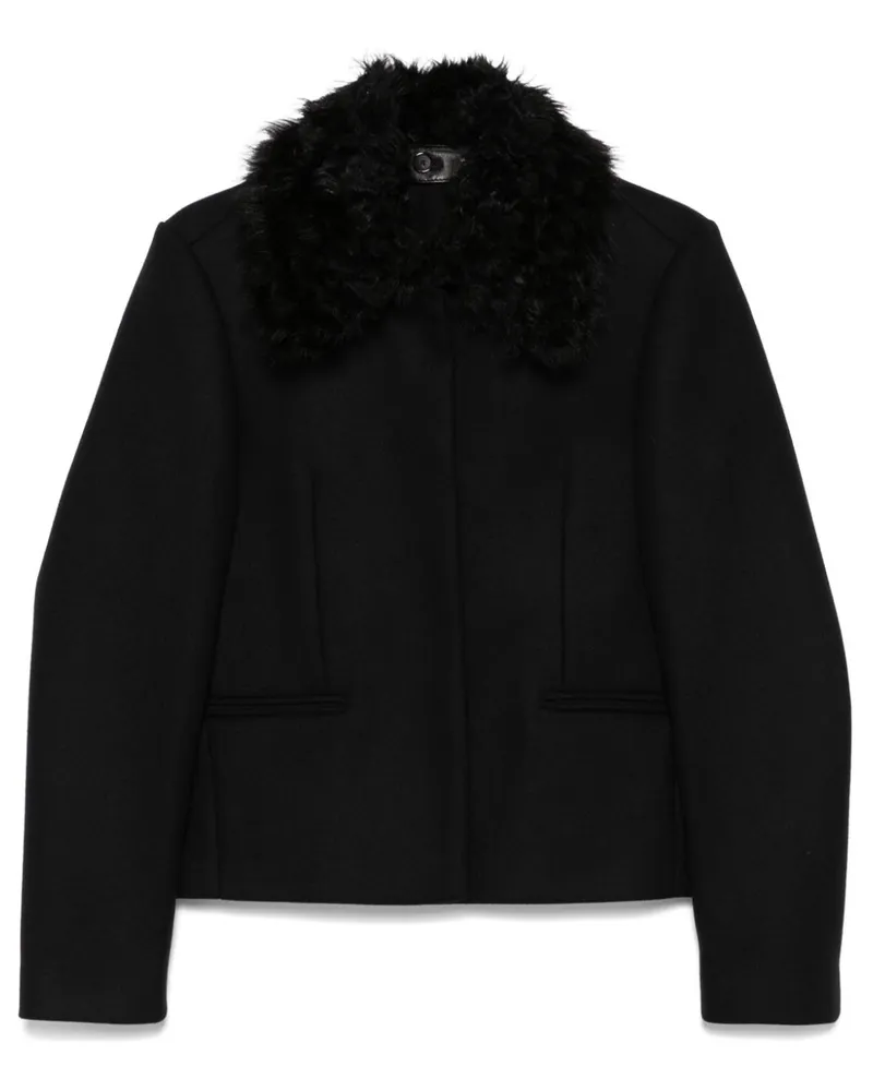 Totême Jacke mit Shearling-Kragen - Schwarz Schwarz
