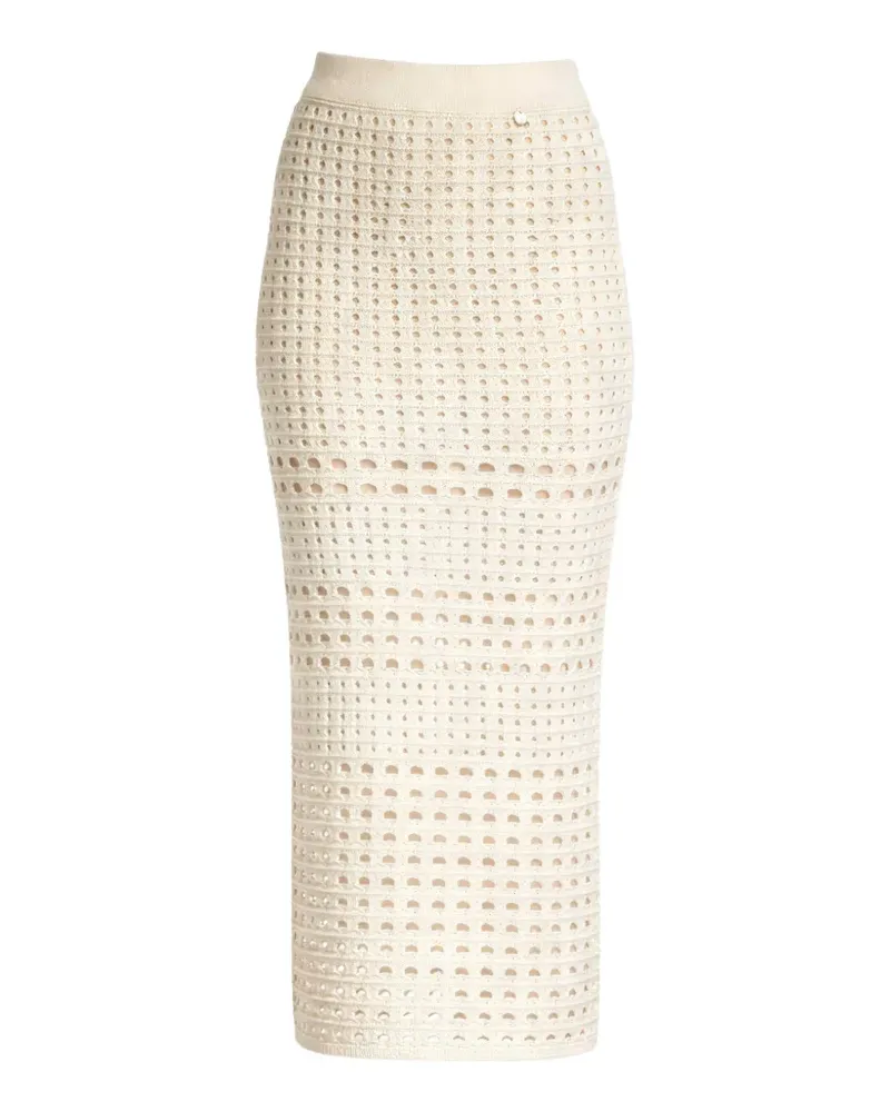 Liu Jo openwork skirt - Nude Nude