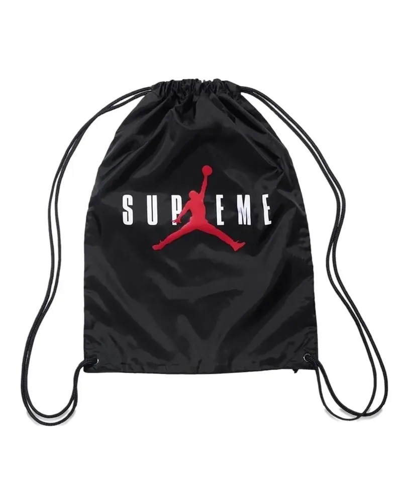 Supreme Being x Jordan drawstring backpack - Schwarz Schwarz