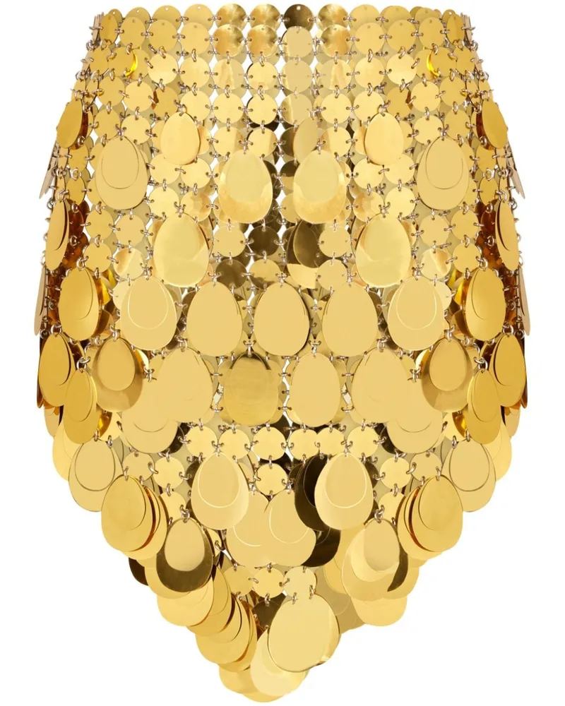 Paco Rabanne Gold Sparkle Assembly Minirock Gold
