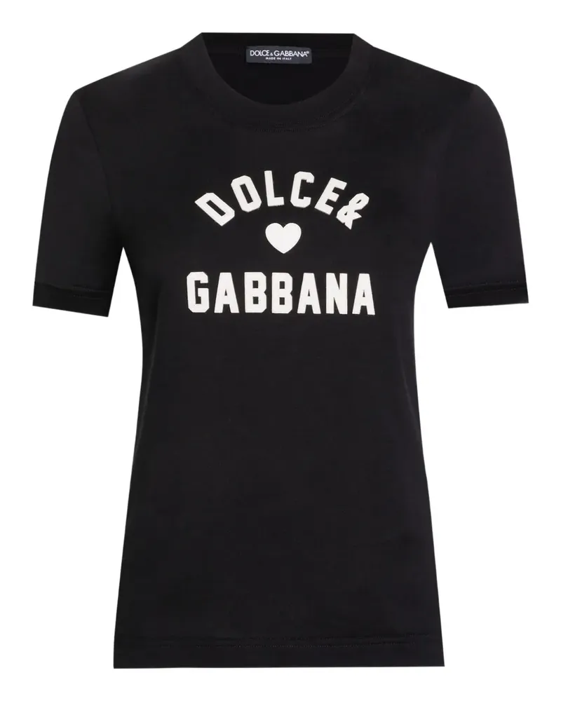 Dolce & Gabbana T-Shirt mit Logo-Print - Schwarz Schwarz