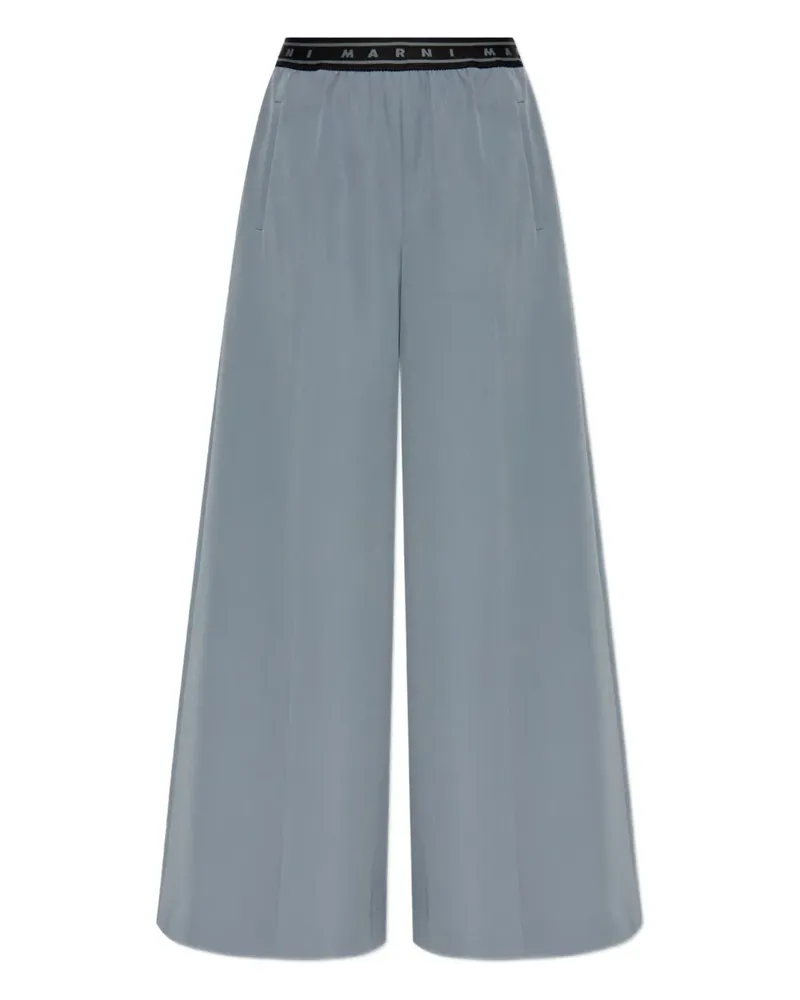 Marni Hose mit Logo-Bund - Grau Grau