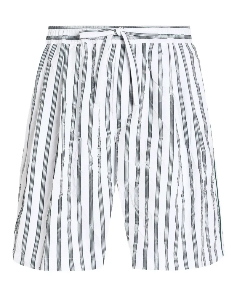 Dolce & Gabbana Popeline-Shorts in Knitteroptik - Weiß Weiß