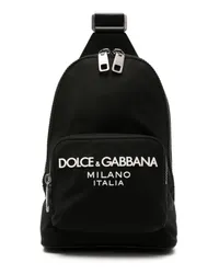 Dolce & Gabbana Rucksack mit Logo-Applikation Schwarz