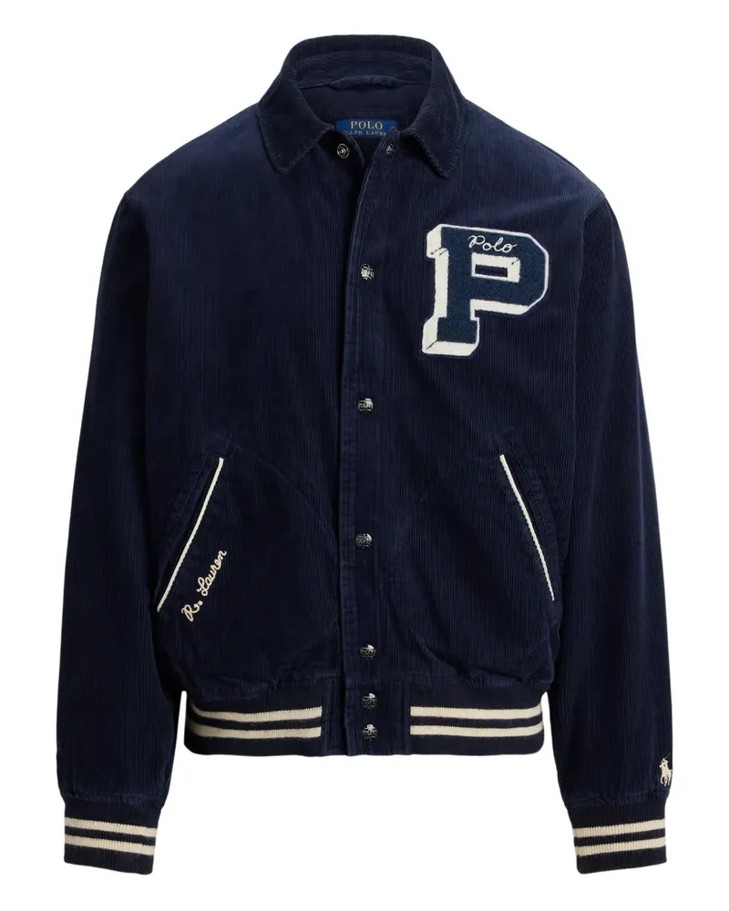 Ralph Lauren Collegejacke aus Cord - Blau Blau