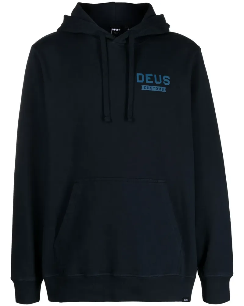 Deus Ex Machina Hoodie mit Logo-Print - Blau Blau