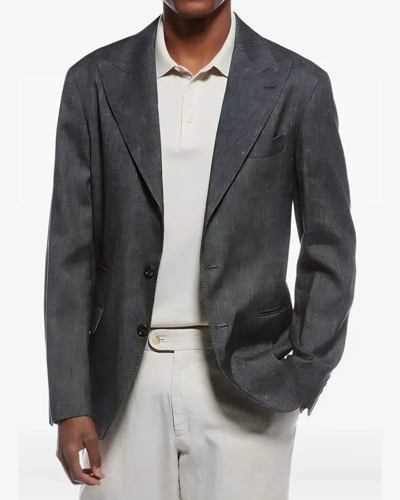 Brunello Cucinelli Melierte Jacke mit drei Knöpfen - Grau Grau