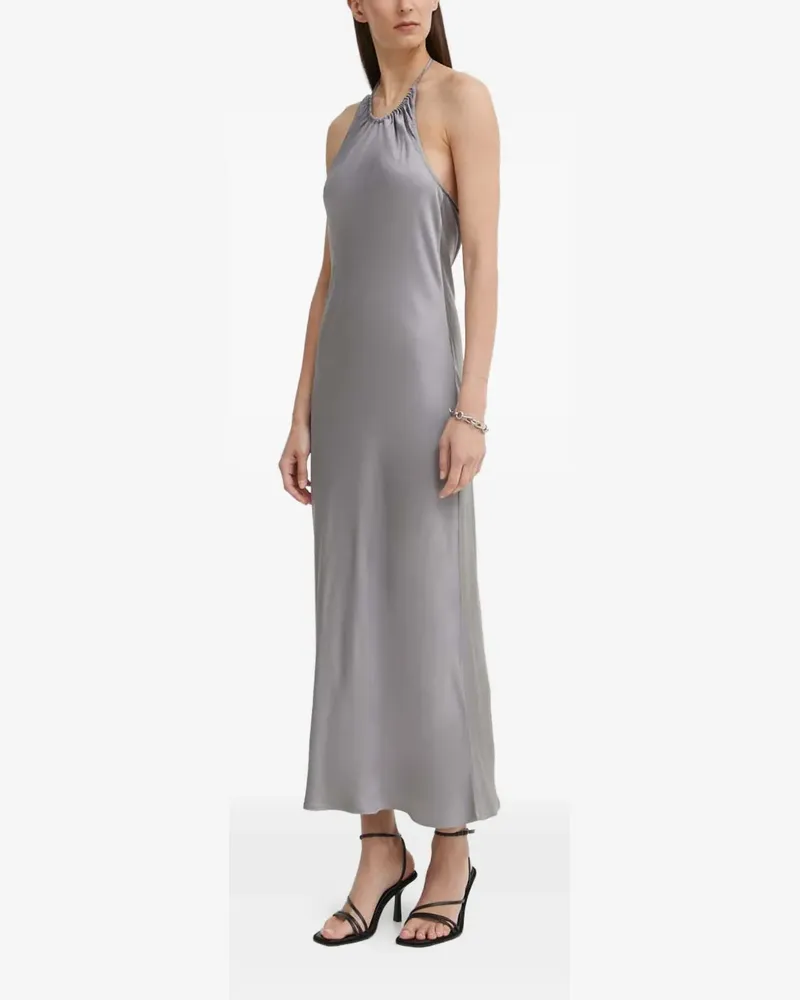 Day Birger et Mikkelsen Gerafftes Neckholder-Kleid - Grau Grau