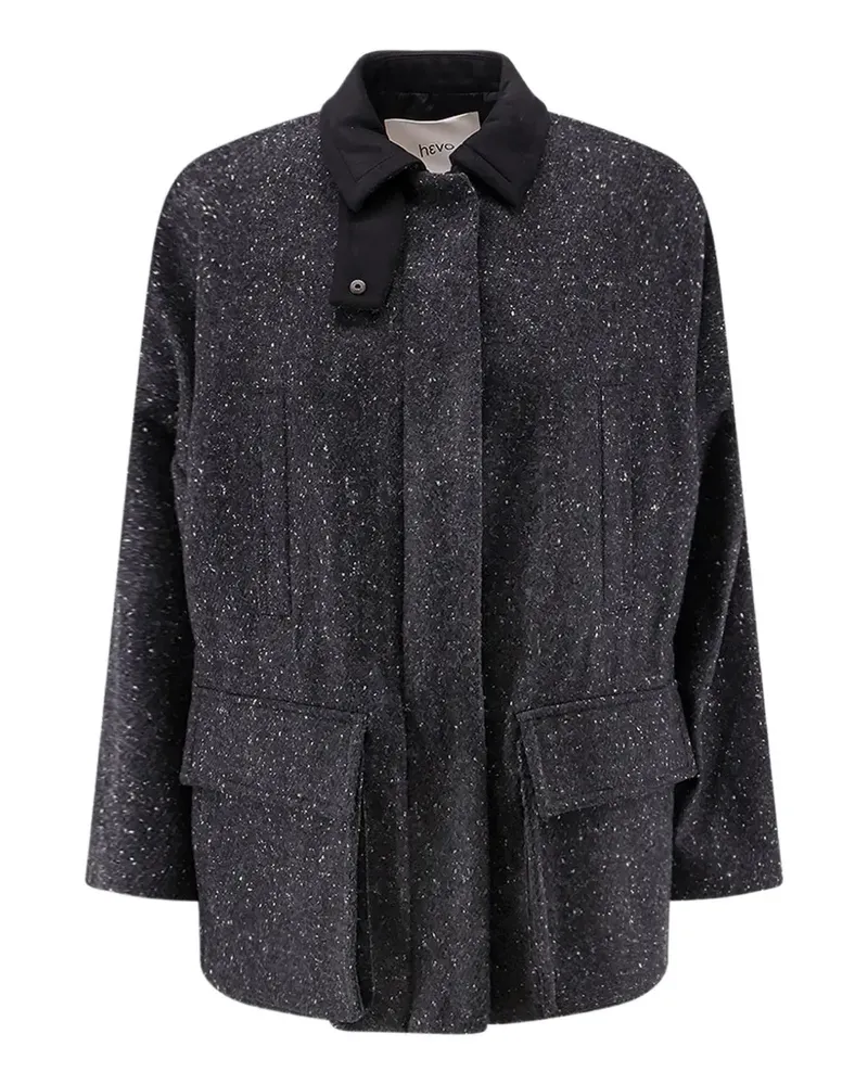Hevò Castel Del Monte flecked button-cuff coat - Grau Grau