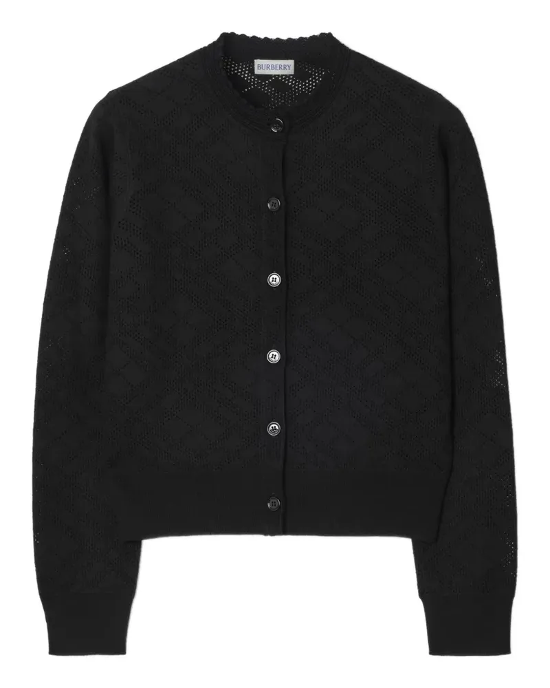 Burberry checkered cardigan - Schwarz Schwarz
