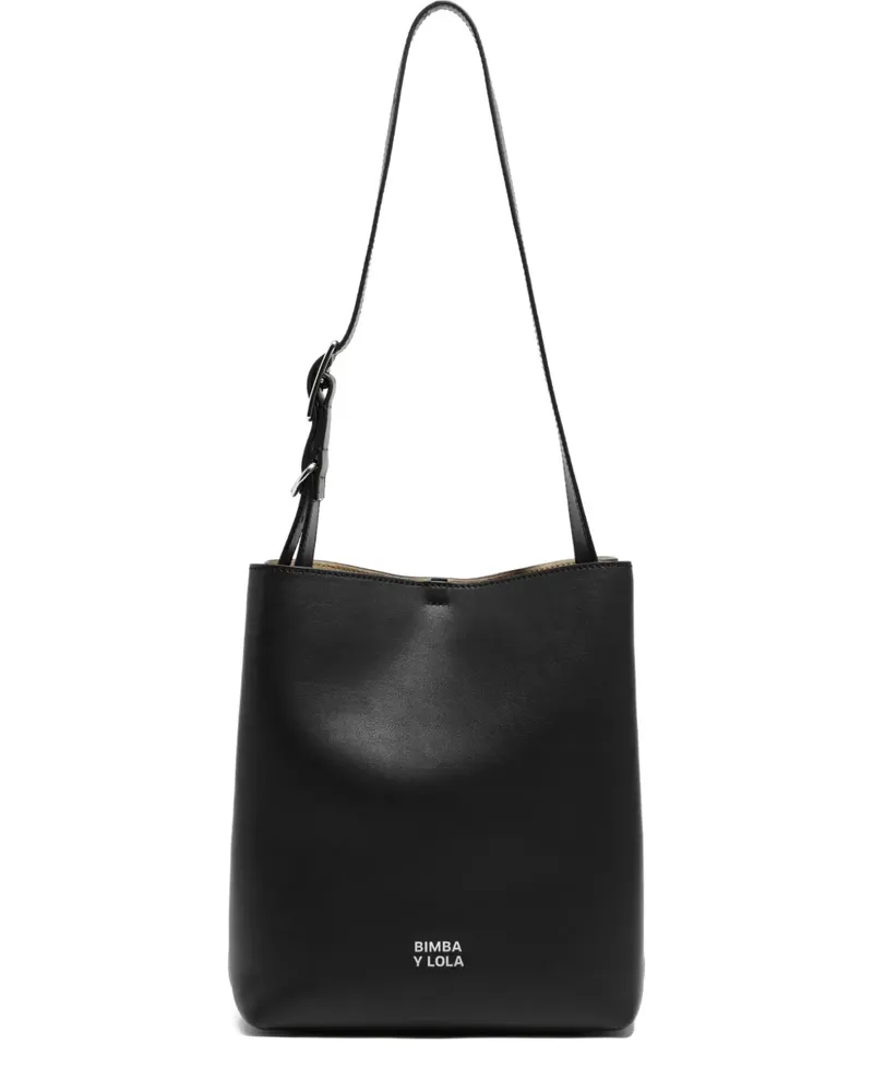 BIMBA Y LOLA Mittelgroße Carlino Schultertasche - Schwarz Schwarz