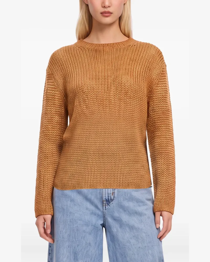 forte_forte chunky-knit long-sleeve sweater - Braun Braun