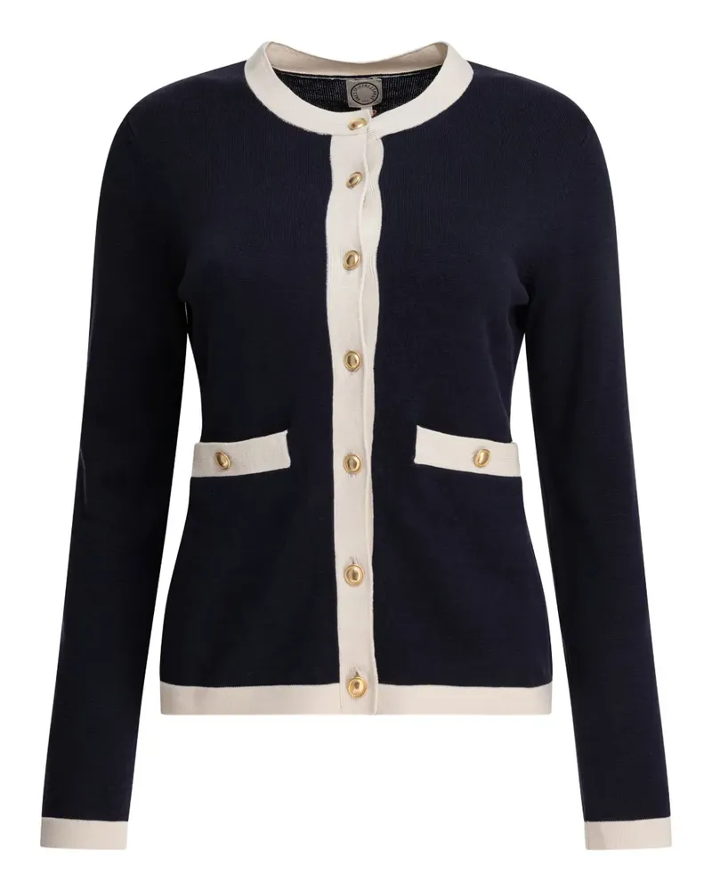 Inès de la Fressange Cardigan mit rundem Ausschnitt - Blau Blau