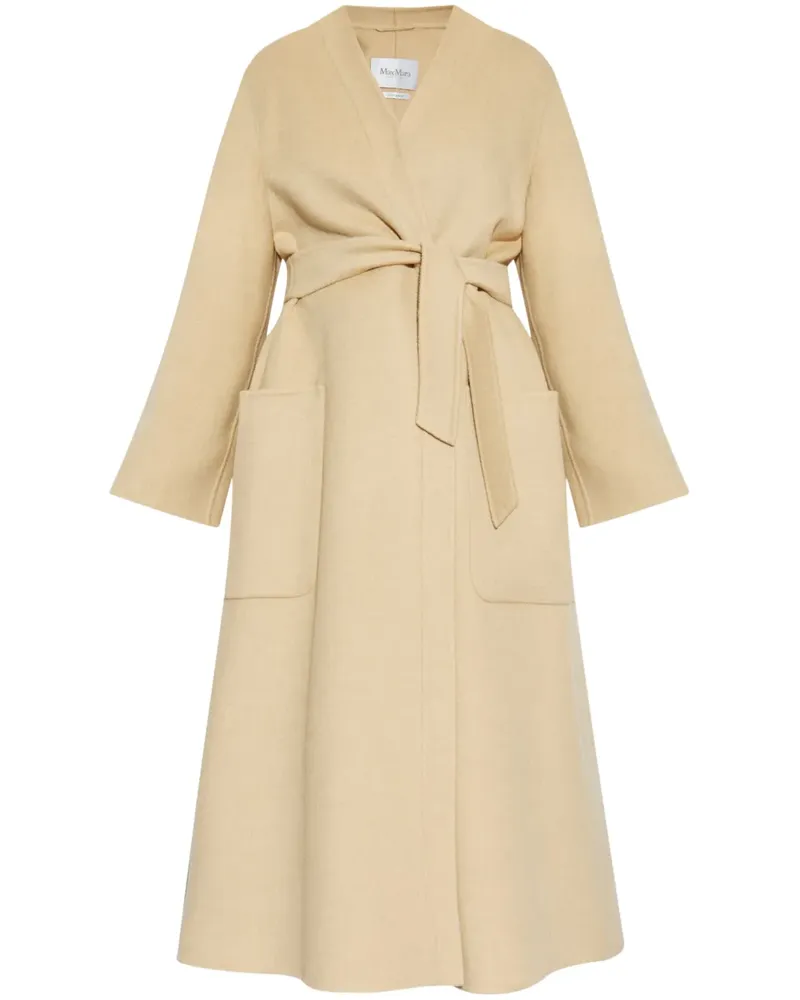 Max Mara Mantel mit Gürtel - Nude Nude