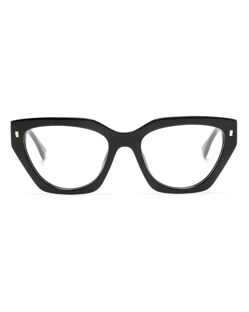 Dsquared2 Cat-Eye-Brille mit Logo - Schwarz Schwarz