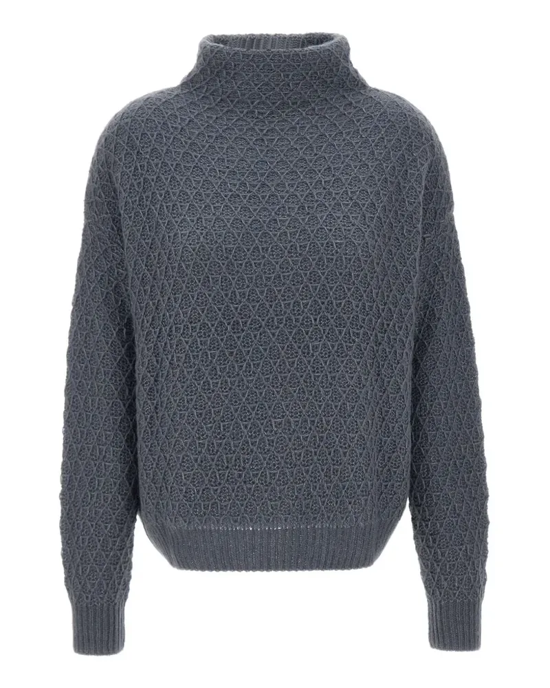 hemisphere Pullover mit Zopfmuster - Blau Blau