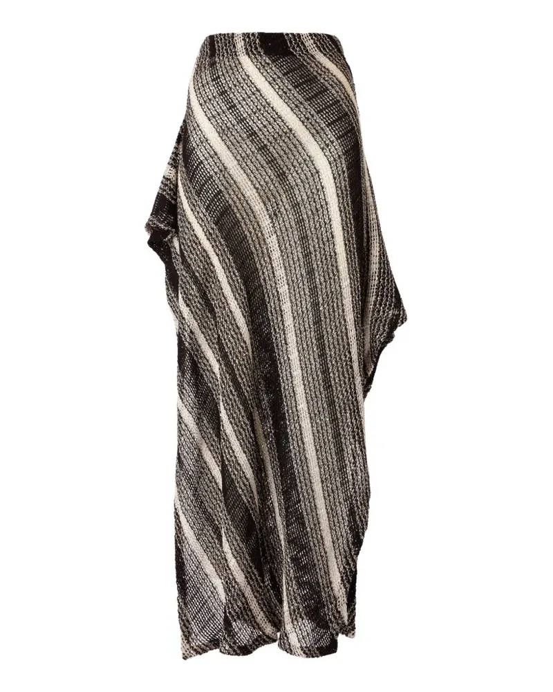 Missoni Gestreifter Sarong mit Schlitz - Schwarz Schwarz