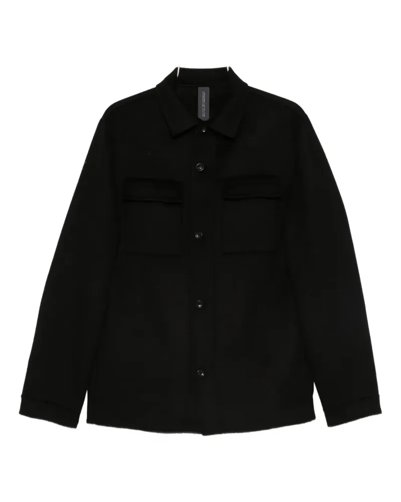 HOSIO Geknöpfte Jacke - Schwarz Schwarz
