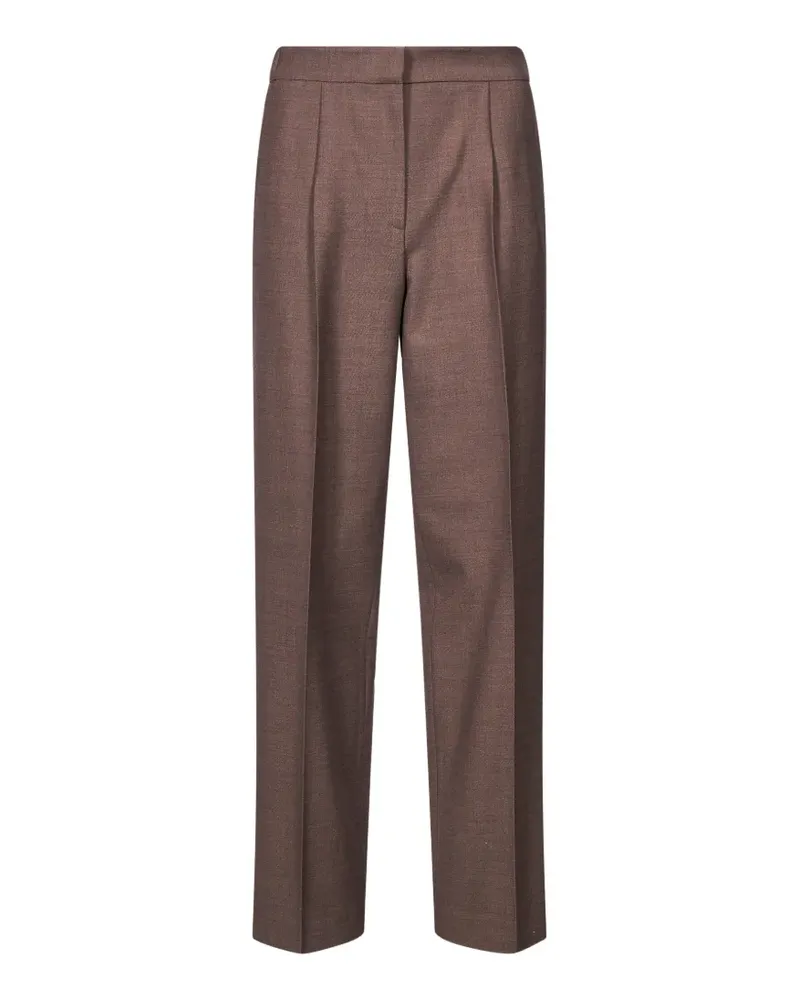 Antonelli Firenze Silvio pleated straight-leg trousers - Braun Braun