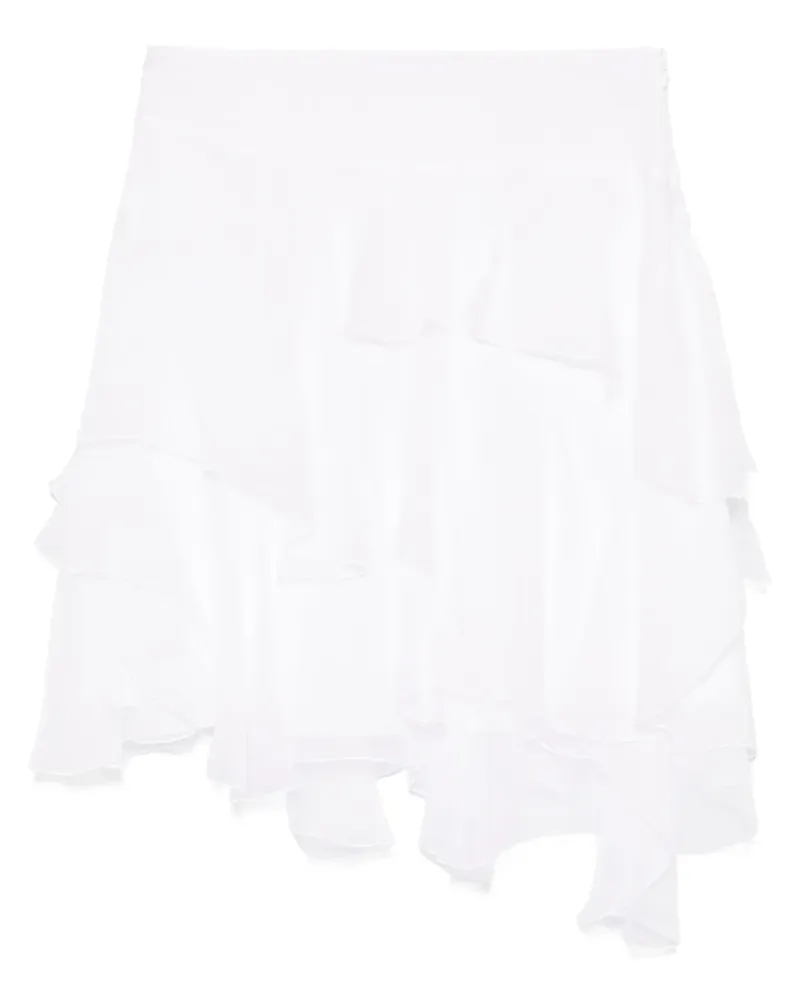 Alberta Ferretti Minirock aus Chiffon - Weiß Weiß
