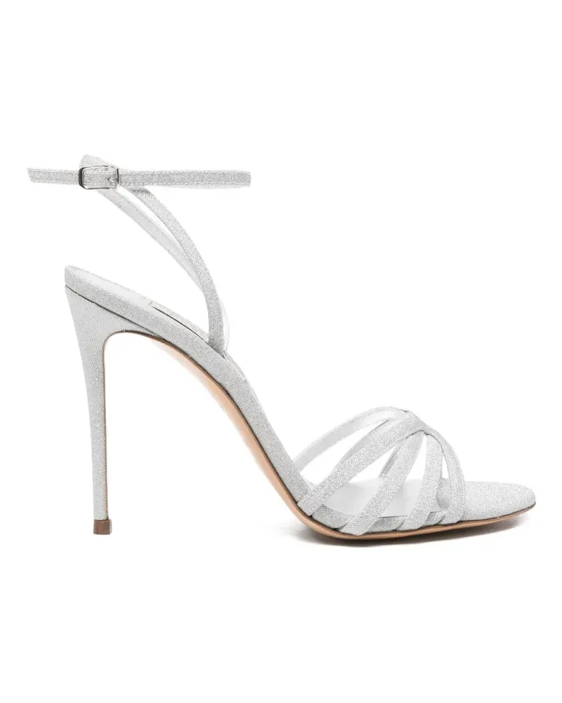 Casadei glitter-effect strappy sandals - Silber Silber