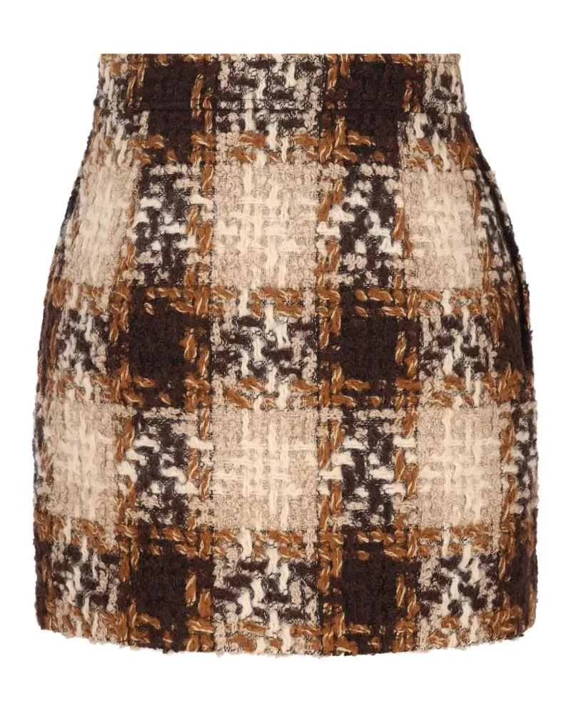 Saint Laurent checked tweed skirt - Braun Braun