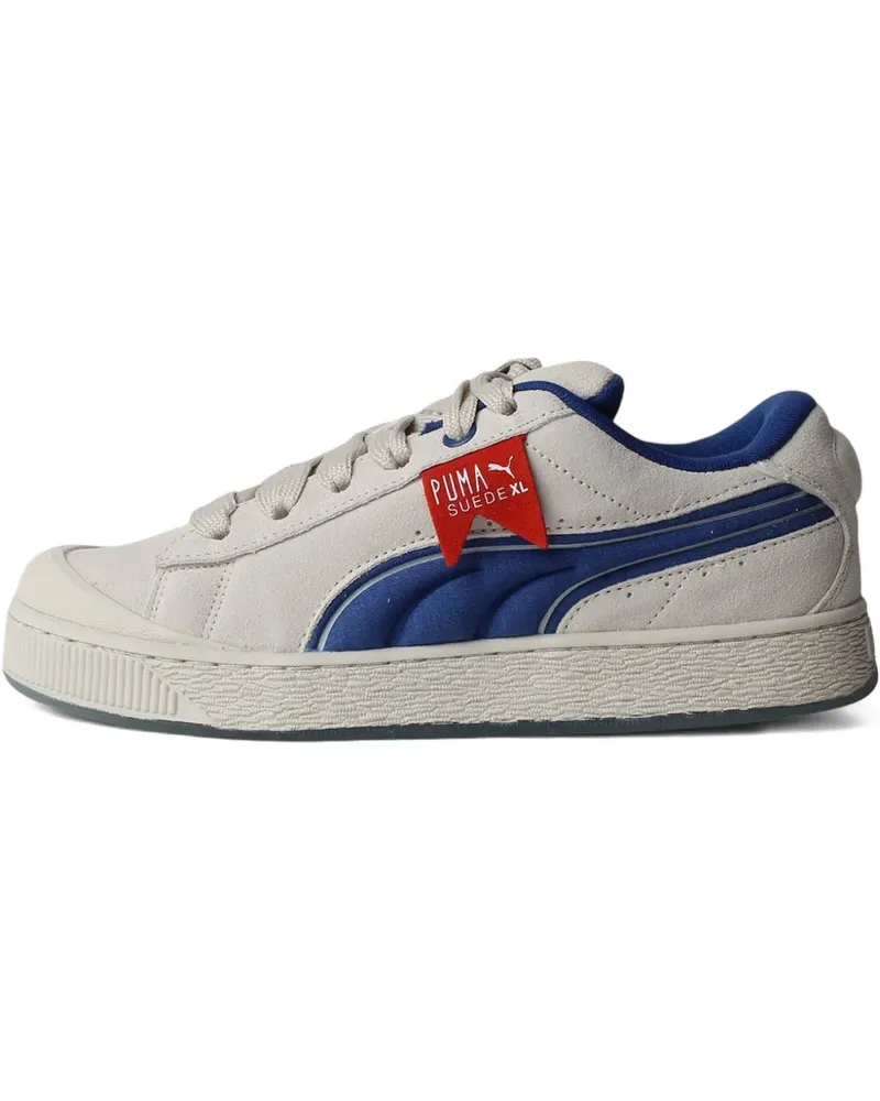 Puma x Ghostbuster Stay Puff Suede XL "White/Blue" Sneakers - Nude Nude